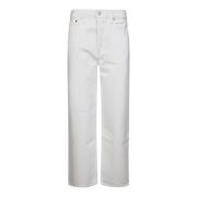 Agolde Avslappnad Löst Sittande Jeans White, Dam