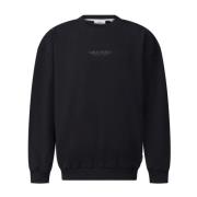 Carlo Colucci Sweatshirt med Logo-Print, Modern Stil Black, Herr