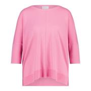 Allude Silke-Kashmir Oversized Stickad Tröja Pink, Dam