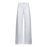 Isabel Marant Vita Flared Wide Leg Byxor White, Dam