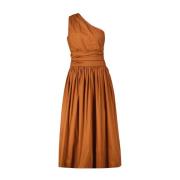 Liviana Conti Grekisk Gudinna One Shoulder Klänning Brown, Dam