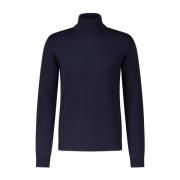 Roberto Collina Ull Turtleneck Tröja Blue, Herr