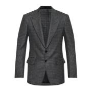 Tom Ford Houndstooth Blazer Gray, Herr