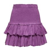 Isabel Marant Étoile Hög Midja Fuchsia Bomull Kjol Purple, Dam