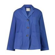 Kiltie Bomull Blazer Petra Stil Komfort Blue, Dam