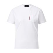 Dsquared2 Klassisk T-shirt med ficka White, Dam