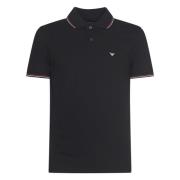 Emporio Armani Svart Polo Skjorta Kollektion Black, Herr