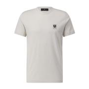 Belstaff Logo T-shirt, Klassisk Design, Bomull Beige, Herr