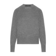 Windsor Silke Pullover Bekväm Löst Passform Gray, Dam