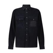 Belstaff Corduroy Overshirt med Bröstfickor Black, Herr