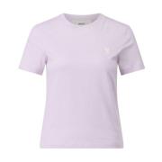 Ami Paris Klassiskt Logobroderat T-shirt Purple, Dam