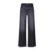 Frame Högmidjade Palazzo Jeans Gray, Dam