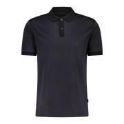 Hugo Boss Bomull Polo Skjorta Regular-Fit Knappad Krage Black, Herr