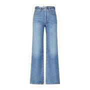 Citizens of Humanity High-Waist Wide Leg Denim Jeans Blue, Dam