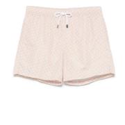 Fedeli Polyester Badshorts med Elastiskt Bälte Orange, Herr