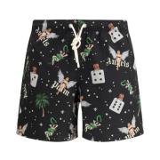 Palm Angels Retro Pin Up Badshorts med Fickor Multicolor, Herr