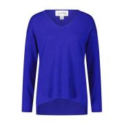 Joseph Ribkoff Elegant V-ringad Pullover med Strass Blue, Dam