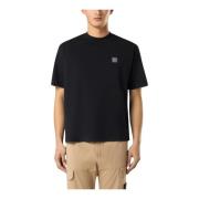 Stone Island Kammad Bomull Jersey T-shirt Black, Herr