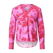 Emily Van den Bergh Blommig V-ringad blus Multicolor, Dam