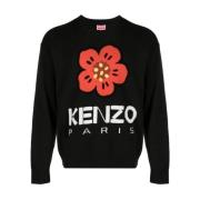 Kenzo Svart Jumper med Stil 99J Black, Herr