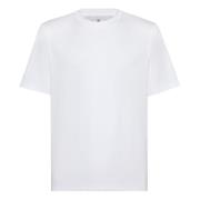 Brunello Cucinelli Vit Bomull T-shirt White, Herr