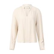 Patrizia Pepe Silverdetalj Blus Beige, Dam