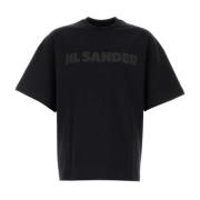 Jil Sander Svart Logot-shirt Black, Herr