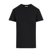 Moncler Svart T-shirt för män Black, Dam