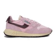 Autry Låga sneakers med logodetalj Pink, Dam