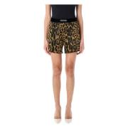 Tom Ford Leo Band Logo Bermuda Shorts Brown, Dam