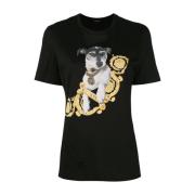 Versace Svart Basic TEE Tröja Black, Dam