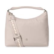 Aigner Elegant läder axelväska Beige, Dam