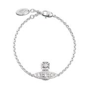 Vivienne Westwood Orb Plaque Crystal Kedjearmband Gray, Dam