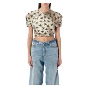 Vivienne Westwood Orbit Fotboll Crop Top Multicolor, Dam