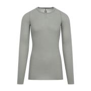 Rick Owens Rib Long Sleeve Tee Green, Herr