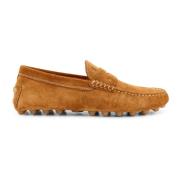 Tod's Mocka Loafer med Graverad Logotyp Brown, Herr