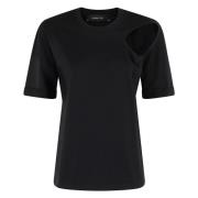 Federica Tosi Jersey Cut Out Top Black, Dam