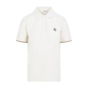 Moncler Naturlig Polo Skjorta SS White, Dam