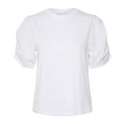 InWear Vävd Trim Tshirt Topp Ren Vit White, Dam