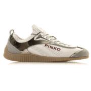 Pinko Silver Platta Skor Gray, Dam