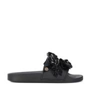 Tory Burch Svart Blossom Stiligt Mode Tillbehör Black, Dam