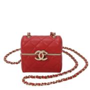 Chanel Vintage Pre-owned Laeder chanel-vskor Red, Dam