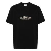 Maison Kitsuné Fox T-shirt med National Parks-logotyp Black, Herr