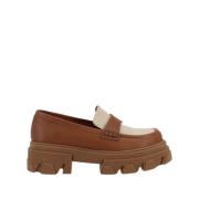 Alohas Trailblazer Bicolor Läder Loafers Brown, Dam