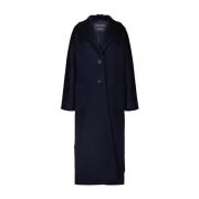 Cinzia Rocca Oversized Yllekappa med Modern Design Blue, Dam