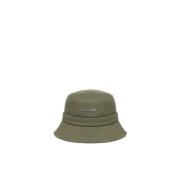 Jacquemus Khaki Bucket Hat med Metalllogo Green, Dam