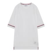 Thom Browne Kortärmad rund hals T-shirt White, Herr