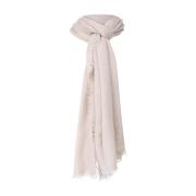 Codello Kashmir Sjal med Fransar Beige, Dam