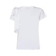 Liu Jo Ruffled T-shirt White, Dam