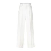 Raffaello Rossi Flowing Wide Leg Trousers White, Dam